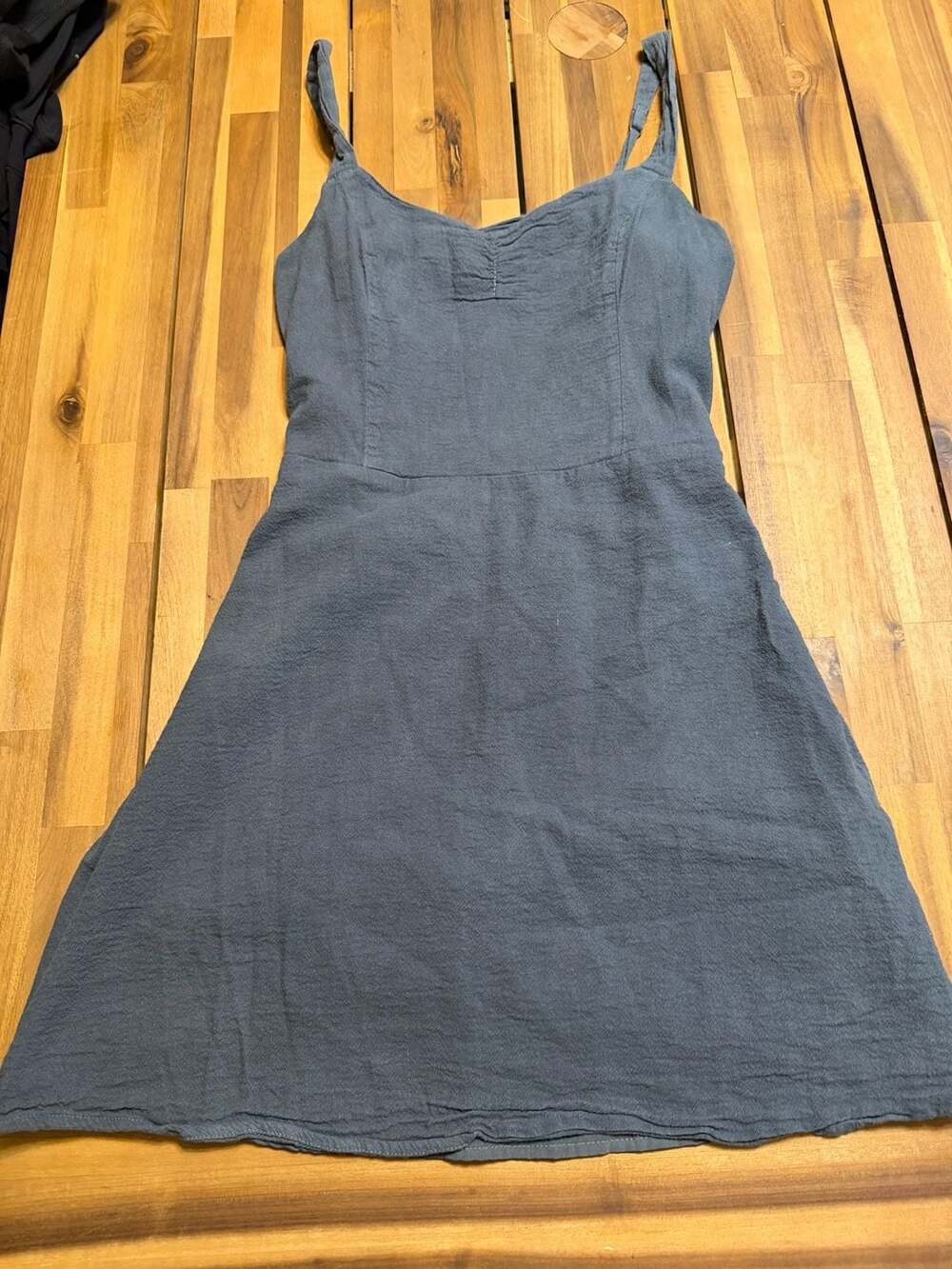Hollister California Dark Gray Tie-Back Cami Mini Dress